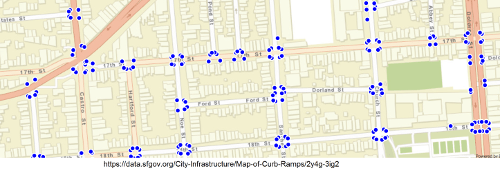 CurbRampsOn17thSt-Map